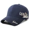 Gorra de béisbol bordada con letras para hombre, para exteriores, transfronteriza, gorra con visera para protección solar, sombrero versátil de moda nuevo para primavera y otoño