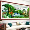 Pintura decorativa para sala de estar pintura de paisaje pintura de paisaje adhesivo de pared mural autoadhesivo pintura de pared de fondo de sofá pintura feng shui agua que fluye pintura para hacer dinero