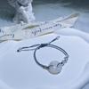 Pulsera de calcedonia blanca Qiaoen, estilo nacional para niña, con hebilla de seguridad, pulsera de jade natural, regalo retro de lujo ligero para novia