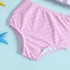 2027 Nuevo Traje de Baño de Dos Piezas Fresco con Estampado de Rayas y Lunares para Niñas, Conjunto de Playa, Ropa de Baño Infantil