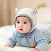 Gorro de Bebé Estilo Primavera y Otoño Lindo y Adorable Gorro con Orejas para Protección de Recién Nacidos Niñas Encaje de Cereza Gorro de Princesa