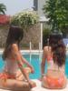 Top de tubo dulce con lazo estilo Pura Pasión Traje de baño con abertura para mujer 2025 de alta gama Nuevo con malla que cubre el abdomen Aspecto adelgazante Traje de baño