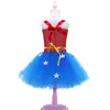 Disfraz de cosplay de Wonder Woman para niños, falda tutú, disfraz de rol, falda tutú de actuación para niñas de Halloween europeo y americano