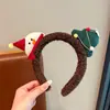 Diadema de Dibujos Animados Navideña para Niños 2025 Nueva Diadema de Peluche de Alce para Niñas Accesorios para el Cabello para Fotos de Niñas Lavado de Cara
