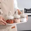 Juego de frascos de vidrio telescópicos para mermelada, frasco para condimentos de cocina, recipiente sellado para sal para el hogar, caja de condimentos a prueba de humedad con mango largo