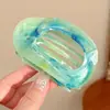 Elegante pinza de garra de abulón mate para mujer, pinza para el pelo de lujo de alta gama, pasador con estampado de leopardo para la parte trasera de la cabeza, elegante accesorio para el pelo de pico de pato