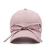 Boné de Baseball com Laço de Fita Coreano de Nicho para Mulheres, Boné Versátil para o Dia a Dia de Primavera e Verão, Chapéu de Sol que Afina o Rosto, Estilo Coreano