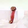 Peine Masajeador de Cuerno de Sándalo Verde con Cuentas de Cobre Masajeador Rascador de Ojos Masajeador Portátil Masajeador de Puntos de Acupuntura y Meridianos