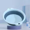 Bacia lavatório multiuso grande dobrável para casa, bacia plástica para lavar roupa, bacia para os pés, bacia para lavar vegetais pendurável