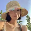 Nuevo Sombrero de Paja con Parasol para Playa al Aire Libre, Sombrero de Sol para Playa, Sombrero Transpirable para Senderismo, Sombrero de Paja Tejido a Mano Puro
