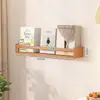 Prateleira de Parede para Quarto Infantil, Estante Moderna de Madeira Maciça, Porta-Revistas de Parede para Sala de Estar, Prateleira de Armazenamento, Item Quente Transfronteiriço