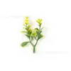 Plantas Verdes Simuladas de Alta Qualidade Borrifadas com Folhas de Grama Aquática Branca Acessórios para Arranjo de Flores de Penteado DIY Decoração de Parede de Flores de Casamento Grama Falsa Verde