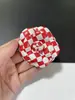 Todas as 6,6 cm de altura tecido de microfibra de impressão de alta qualidade flor camélia flor de fragrância pequena joia flor de sapato broche de lapela para cabeça broche