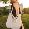 2025 Nova Bolsa de Lona Bolsa Transversal Estilo Casual Cool Preguiçoso Bolsa Feminina Verão Grande Capacidade Versátil Bolsa de Ombro Tote