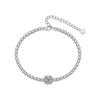 Pulsera Navideña de Lujo Ligero de Alta Gama, Pulsera de Plata 925 Estilo Ins Europeo y Americano con Moissanita, en Stock para Dropshipping