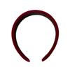 Banda para el cabello fina de terciopelo color vino tinto vintage con esponja, banda para el cabello elegante negra para mujer, accesorio para el cabello sencillo tipo cueva, accesorios para el cabello coreanos