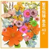 Paquete de Materiales DIY de Flores Secas Flores Prensadas Hechas a Mano Flores Conservadas Marcadores de Libros de Flores Prensadas Hojas de Árbol Real Plantas Pegatinas de Resina Maquillaje Facial