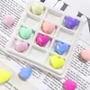 Cuentas acrílicas en forma de corazón moldeadas por inyección, cuentas de corazón de colores sólidos con agujeros rectos, accesorios hechos a mano para bolígrafos de cuentas DIY