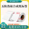 Papel Térmico a Prueba de Cinco Elementos 40*50 Etiqueta Sintética Térmica con Fuerte Adhesión Pegatina para Alimentos Frescos Refrigerados Papel de Impresión a Prueba de Cinco Elementos