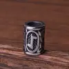Cuentas Vikingas Transfronterizas, Símbolos Rúnicos, Cuentas para Rastas, Accesorios Vintage de Acero Inoxidable, Componentes para Joyería DIY, Amazon