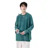 Suéteres de Otoño 2024 para Hombre y Mujer Lavados Cuello Redondo Old Li Hanton Calle Principal Americana Algodón Puro Tendencia Parejas