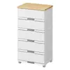 Gabinete de Almacenamiento con Cajón Extra Grande Gabinete de Almacenamiento de Ropa Gabinete de Almacenamiento de Plástico Gabinete de Almacenamiento Organizador Gabinete de Mesita de Noche para Dormitorio Gabinete de Cinco Cajones