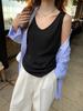 Camisola de Tirante Ancho para Mujer, Moda Femenina 2026, Prenda Base Holgada Delgada, Top sin Mangas que se Puede Usar Afuera