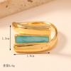 Anillo de Cruz de Color Aceite Goteante de Acero Inoxidable Fundido Nuevo Europeo y Americano Joyería de Lujo Ligero Alto Sentido Chapado en Oro de 18 Quilates