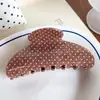 Pinza para el pelo de lunares estilo coreano, pinza para el pelo de cuadros, pinza para el pelo a rayas de moda para la parte trasera de la cabeza, accesorio para el pelo de pinza de tiburón estilo bosque para mujer