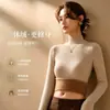 Blusa de malha base justa de lã grossa de gola semi-alta, peça única para mulheres, para uso casual diário no inverno, blusa íntima feminina
