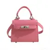 Bolsa Infantil 2026 Nueva Moda Europea y Americana Brillo Alto Patrón de Piedra Mini Bolso Kelly Bolso Cruzado de Pasarela Padre-Hijo para Niñas