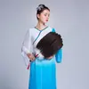 Leque de penas de ganso de verão portátil estilo chinês leque de penas Kongming estilo antigo bebê branco leque Zhuge Liang