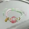Pulsera de Cristal con Cuentas de Mariposa, Pulsera de Diseño de Alta Gama Ins, Regalo para Novia, Nueva Pulsera de Mejor Amiga de Aspecto Caro