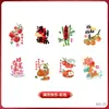 Adesivos de Ovo Felizes para o Primeiro Aniversário do Bebê, Mês Cheio, Cem Dias, Festa de Aniversário com Novo Estilo Chinês, Presente para Celebração do Primeiro Aniversário