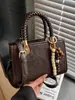 Bolso Pequeño de Diseño de Nicho para Mujer Estampado de Leopardo 2025 Nuevo Moda Japonesa y Coreana Bolso de Hombro Tejido de Mano Cruzado Bolso Cuadrado Pequeño