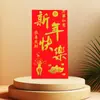 Envelope vermelho rígido com estampa dourada para o Festival da Primavera, auspicioso e de boa sorte, adequado para presentes de casamento, envelopes vermelhos de Ano Novo, estilo festivo