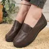 Venta Directa de Fábrica de Nuevos Mocasines Versátiles de Piel con Suelas Blandas, Zapatos de Trabajo Ligeros sin Cordones Antideslizantes para Personas de Mediana Edad y Mayores