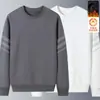 Sudadera Popular Nueva para Hombre Otoño/Invierno 2025, Forro Polar, Sin Capucha, Manga Larga, Cuello Redondo, Tallas Grandes, Gruesa, para Usar al Aire Libre