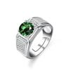 Anillo de hombre grande de alta gama anillo de plata de ley 925 circonita de color anillo de diamante de 1 quilate directo de fábrica anillo dominante anillo