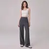 Pantalones Casuales de Entrenamiento al Aire Libre Pantalones de Running para Fitness Pantalones Rectos Sueltos Cintura Alta Pantalones Deportivos Pantalones de Yoga Pierna Ancha Mujer