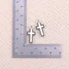 Pingente Cruz Dourada e Prateada Antiga Material Vintage Feito à Mão Acessórios para Joias DIY Pingente de Chaveiro Colar Ornamento