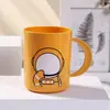 Copo de Plástico Criativo de Astronauta para Enxágue Bucal Simples para Casa Desenho Animado Copo de Escovar Dentes Casal Copo de Escovar Dentes Atacado