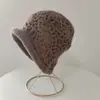 23 Nuevo Estilo gorro de invierno tejido a mano de doble capa cálido rizado gorro de invierno de moda gorro de pila gorro de invierno versátil