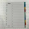 Papel de Paginación High G010A 10 Páginas Papel Separador de Plástico 11 Agujeros Papel Índice Digital de PP Etiqueta de Clasificación de Color 10 Colores