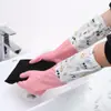 Nuevo color serie Moranti guantes de limpieza para el hogar cocina lavar platos lavar ropa protector de manos invierno forro polar cálido