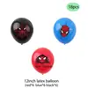 Globo de Látex Impreso Temático de Spider-man para Fiesta de Cumpleaños del Niño, Accesorios de Decoración del Lugar