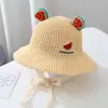 Sombrero Protector Solar para Niños Verano Sombrero con Ala Grande Sombrilla para Niños y Niñas Sombrero de Sol Sombrero Delgado para Bebé Sombrero de Pescador Sombrero de Paja