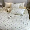 Bolso de mano jacquard estilo coreano juego de ropa de cama de cinco piezas, juego fresco y simple de cuatro piezas para uso doméstico, funda de edredón suave, disponible para venta al por mayor