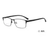 Nuevos Armazones de Lentes de Metal Acero Piel Marco Grande Casual de Negocios para Hombre Fabricante Danyang Venta al por Mayor Se Pueden Montar Lentes de Graduación