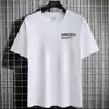 Camiseta de Manga Corta de Seda Helada de Fabricante Original para Hombre 2025 Moderna Casual Cuello Redondo Verano Nueva Camiseta de Manga Media para Hombre